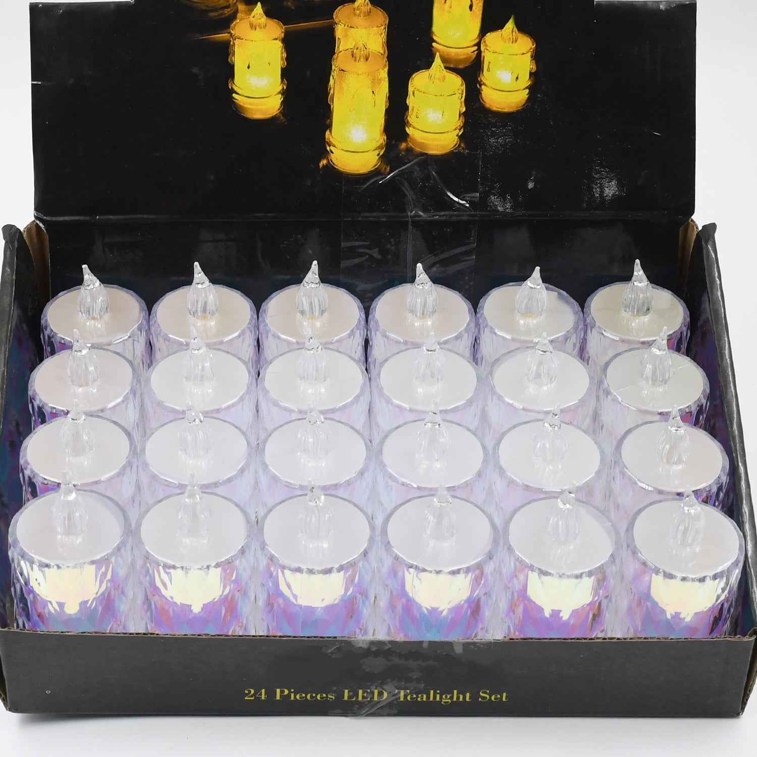 Flameless LED Tea Light Candles – 24 Pc Diwali Decor | Indo Glow