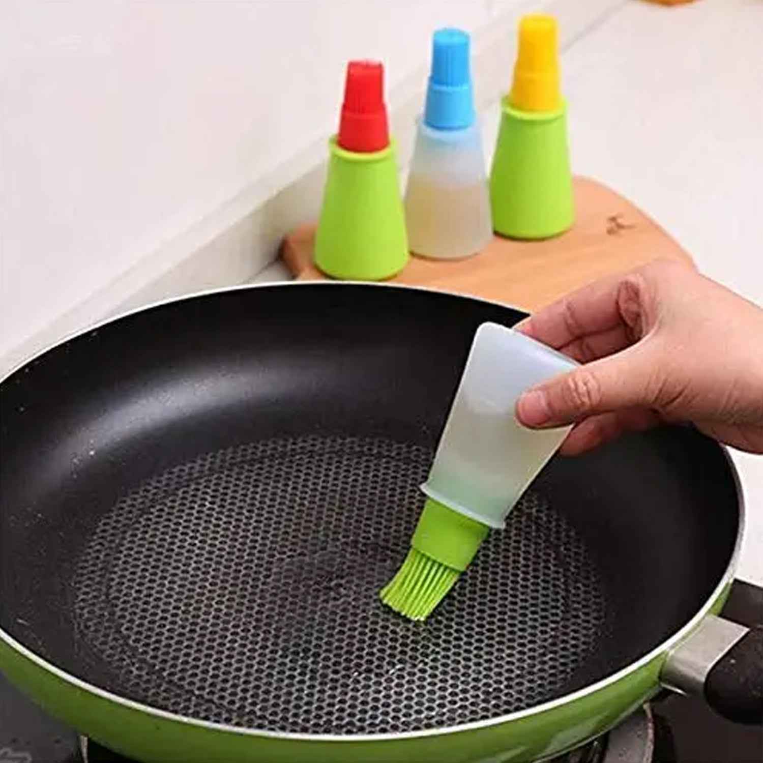 Silicone Oil Dispenser Bottle – Basting Brush & Healthy Cooking | Vastate