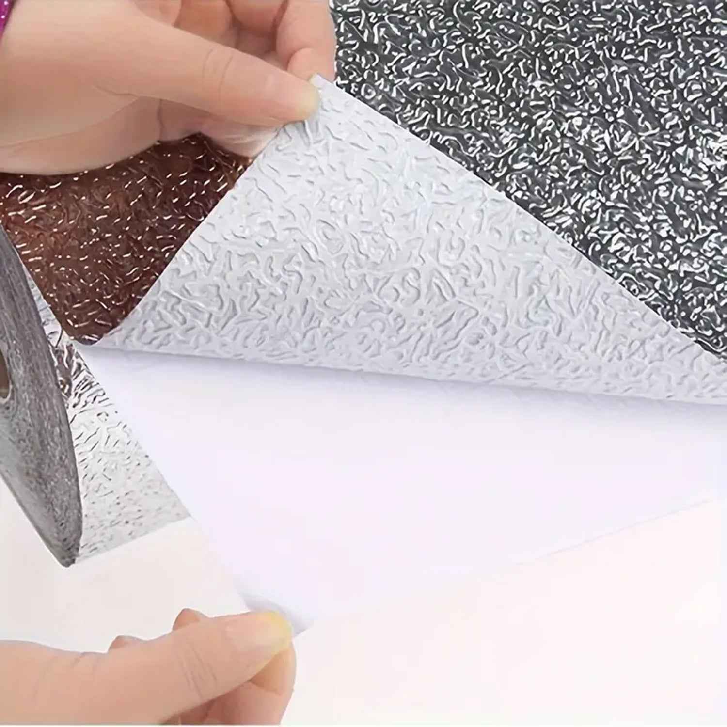 Self-Adhesive Aluminum Foil Wallpaper – Heat-Resistant |
