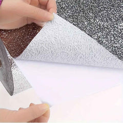 Self-Adhesive Aluminum Foil Wallpaper – Heat-Resistant |