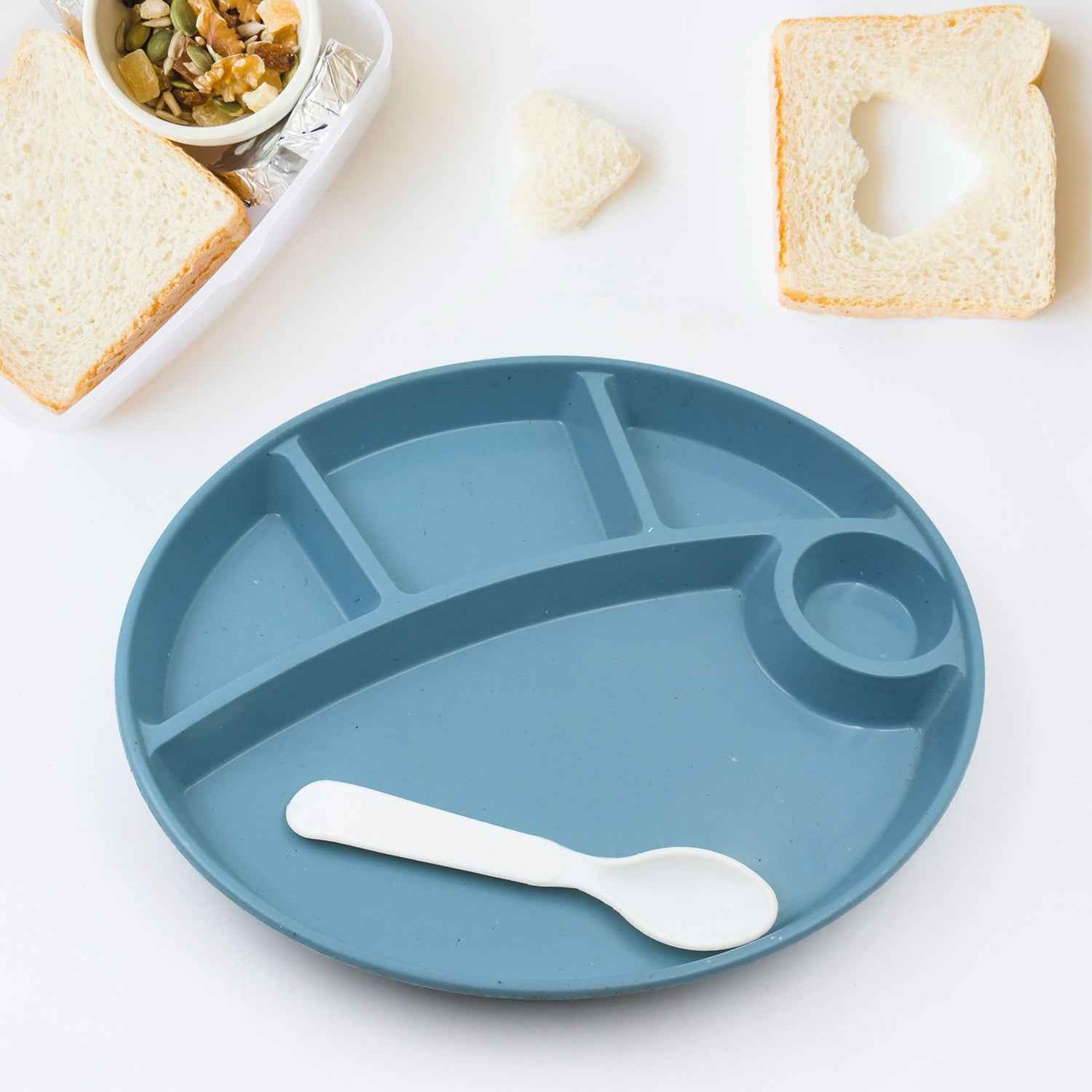Biodegradable Kids Plate – 5-Compartment, BPA-Free | Jiaqi