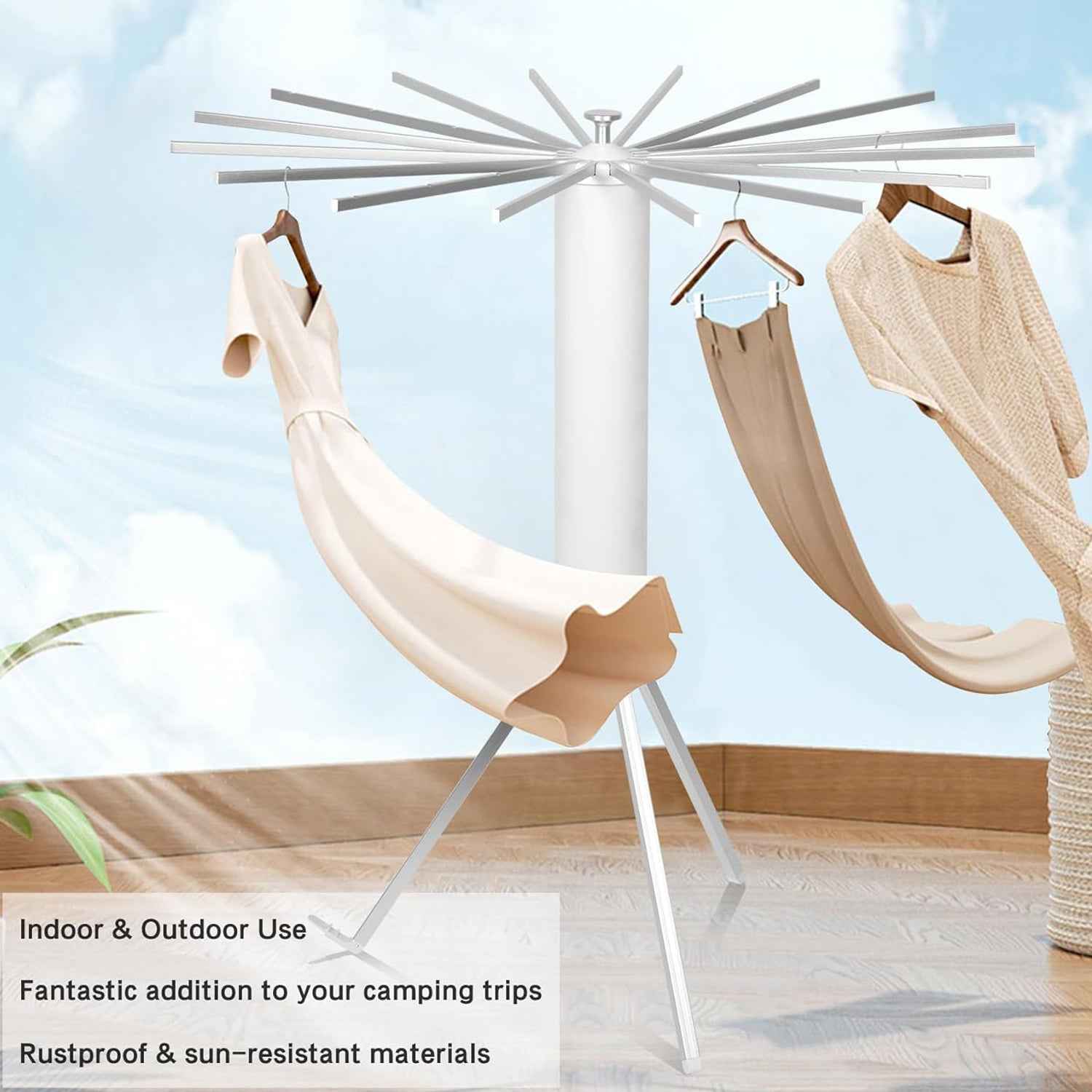 Octopus Rotating Clothes Drying Rack – Foldable & Space Saving