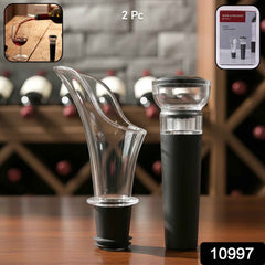 Wine Pourer & Vacuum Stopper Set – Drip-Free Pour & Freshness
