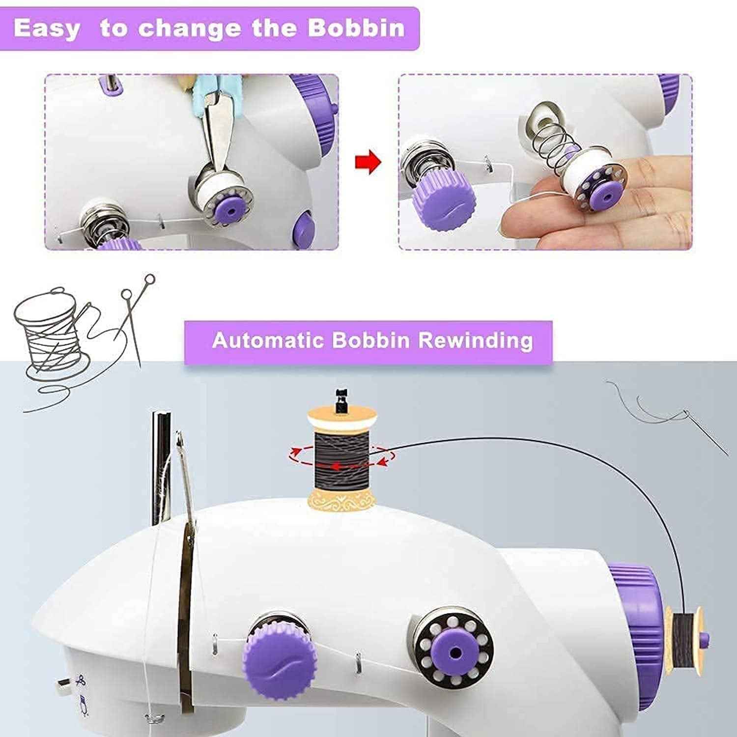 Mini Sewing Machine – Portable Electric Silai for Home | Tidy Table