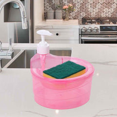 Soap Dispenser with Sponge Holder – 2-in-1 Kitchen Organizer | VelvetBubbles