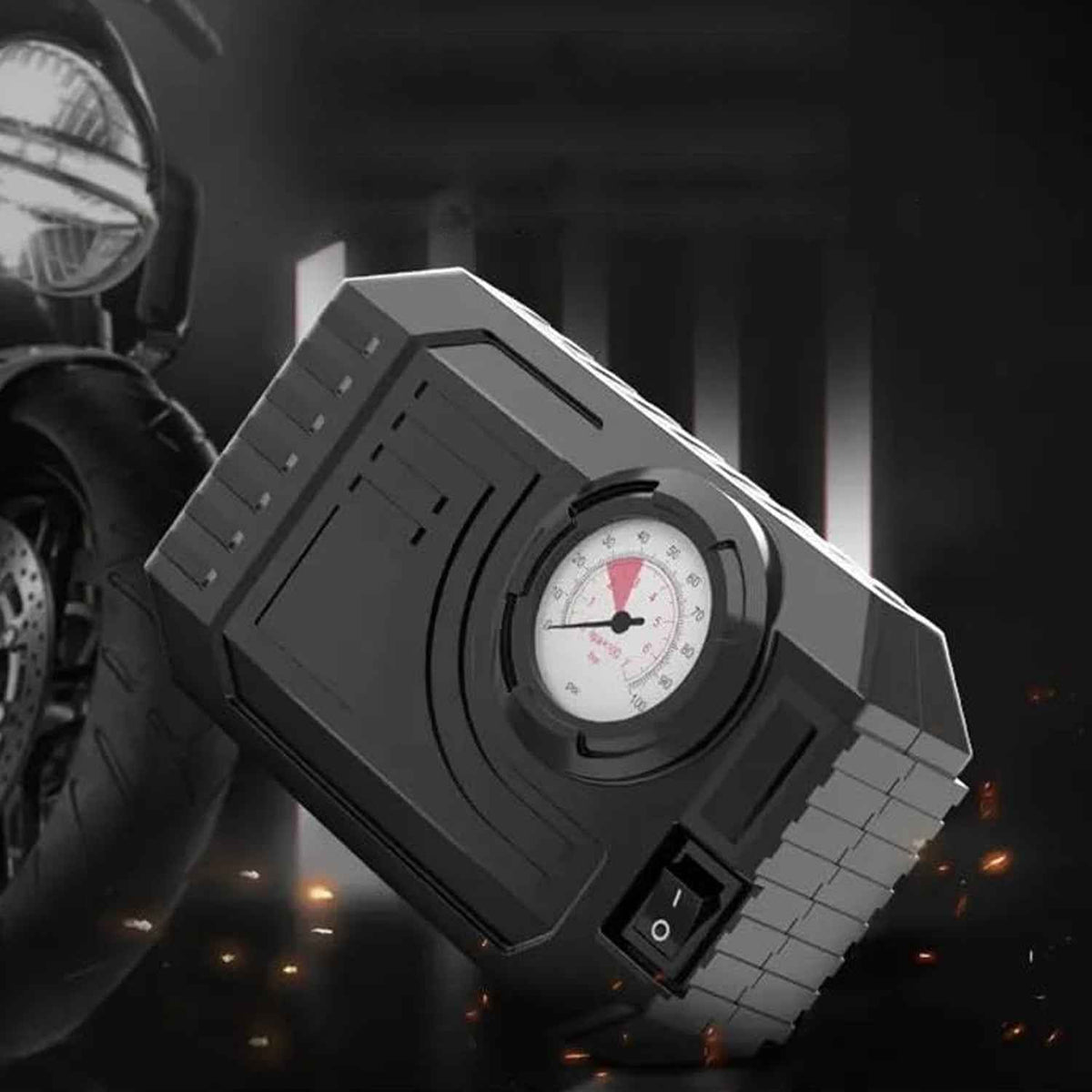Portable Tire Inflator – 12V Air Compressor with Gauge | RaceVault