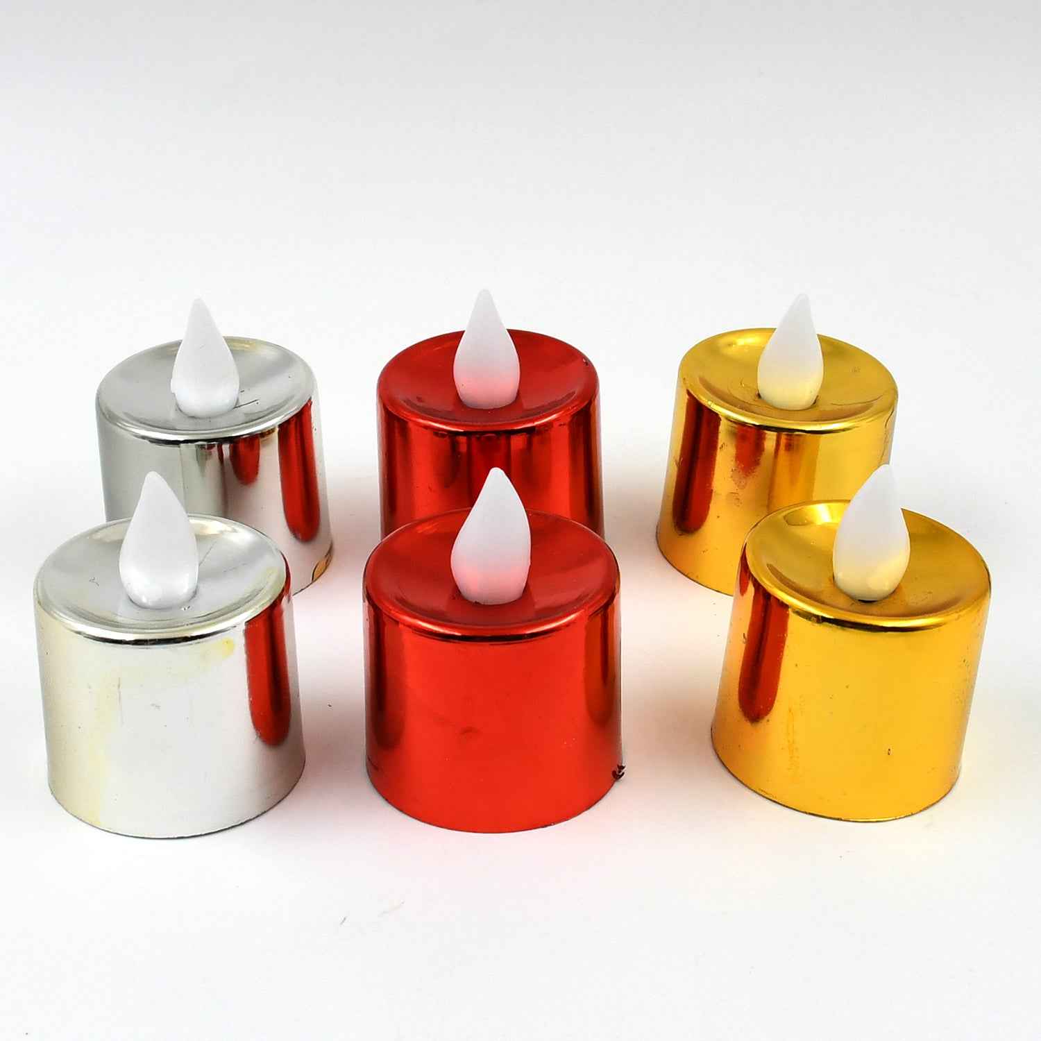 LED Diya Candles – Flameless Tea Light Set (6 Pcs) | Indo Glow