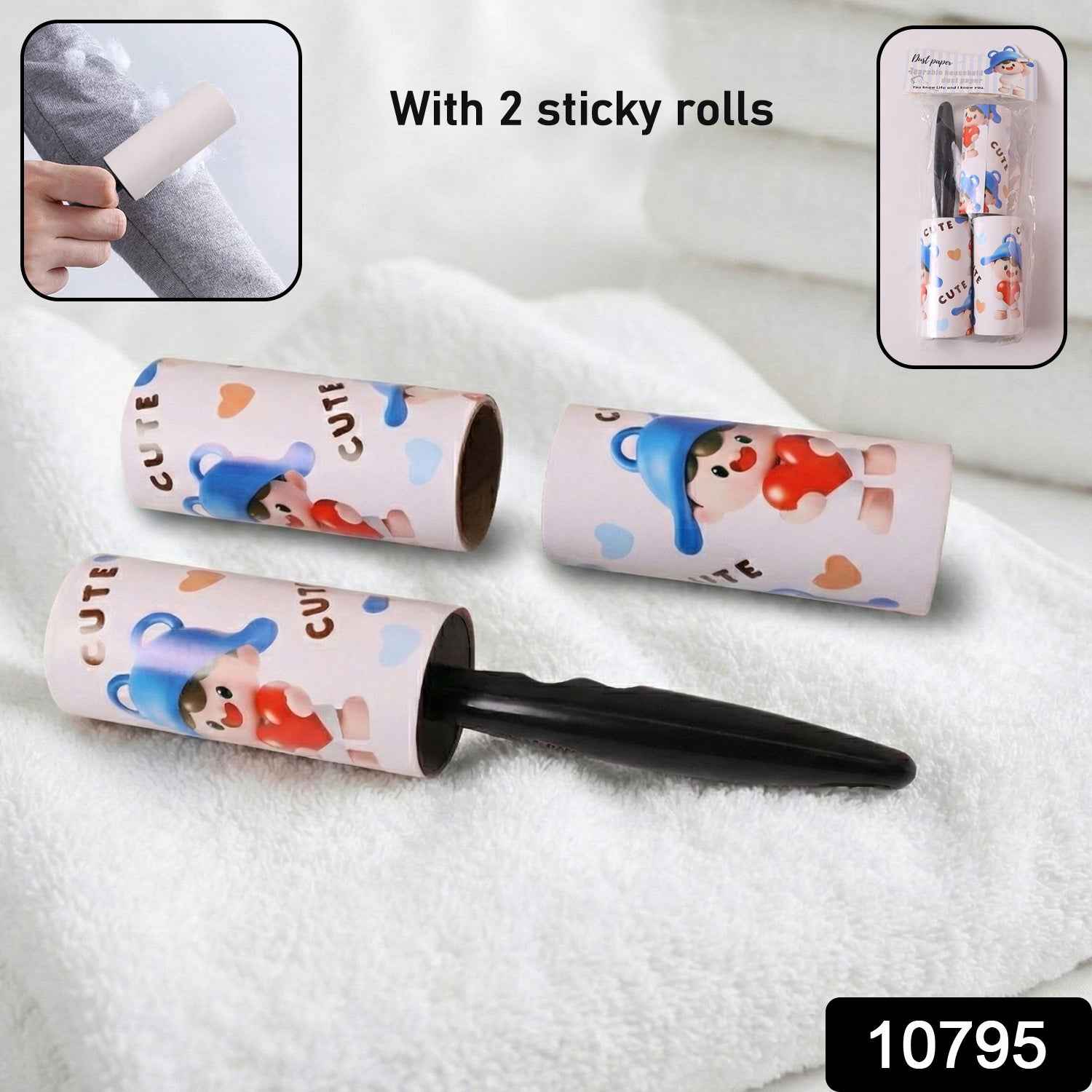 Reusable Sticky Lint Roller – Effective Fabric Cleaning Tool