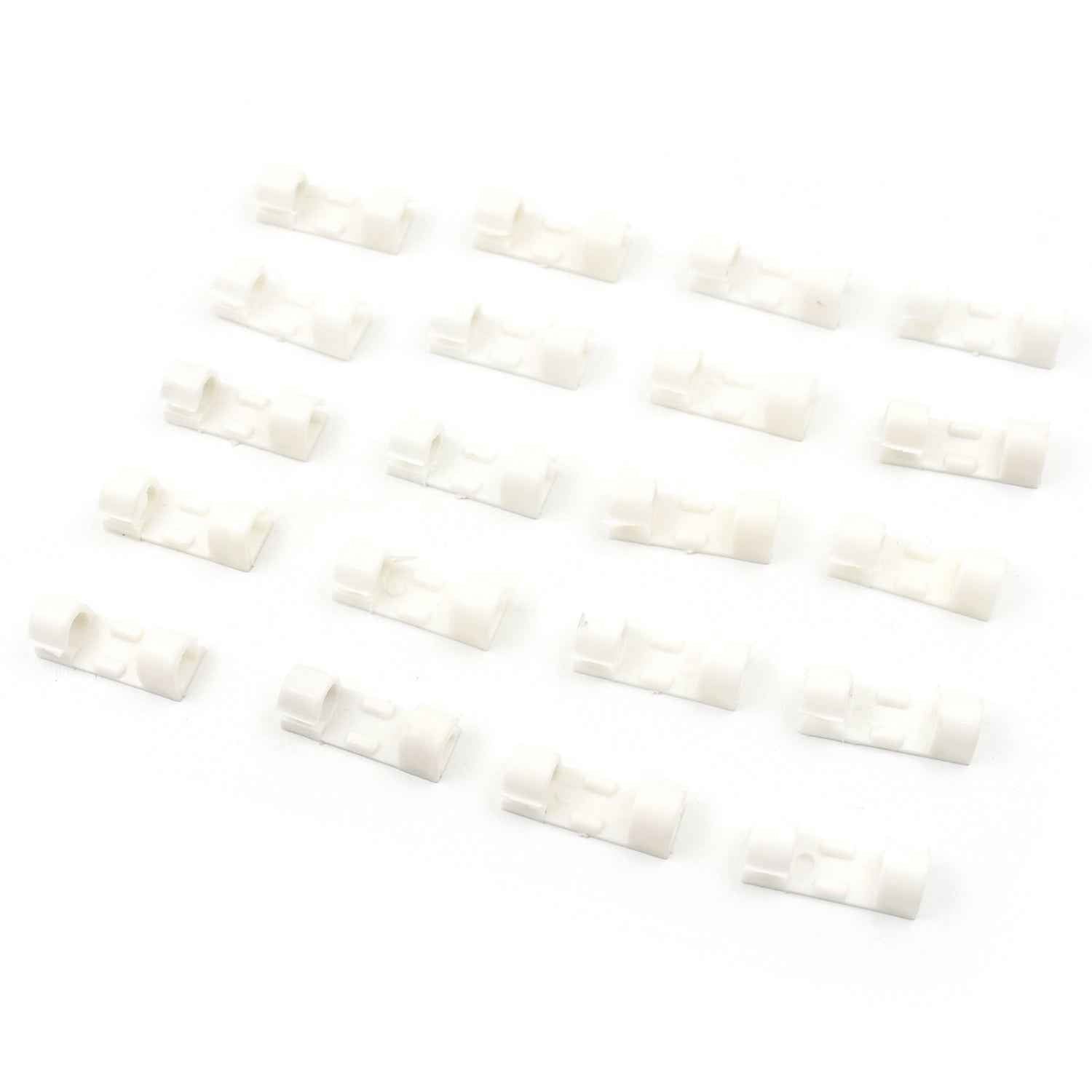 Plastic Cable Clips – Strong Adhesive Wire Organizer (20 Pcs) | WipeTech