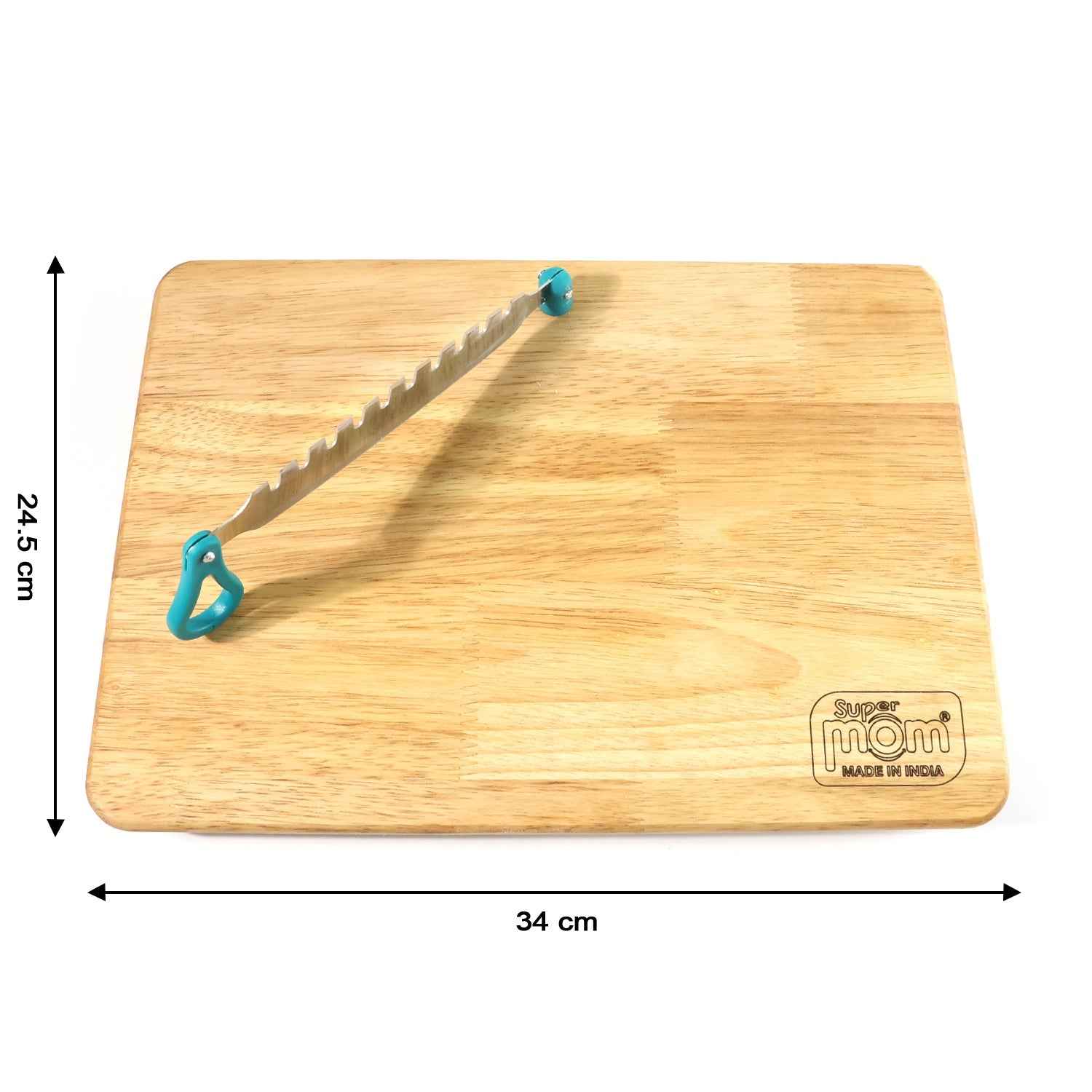 Wooden Cutting Board with Ergonomic Knife – Durable & Compact Set