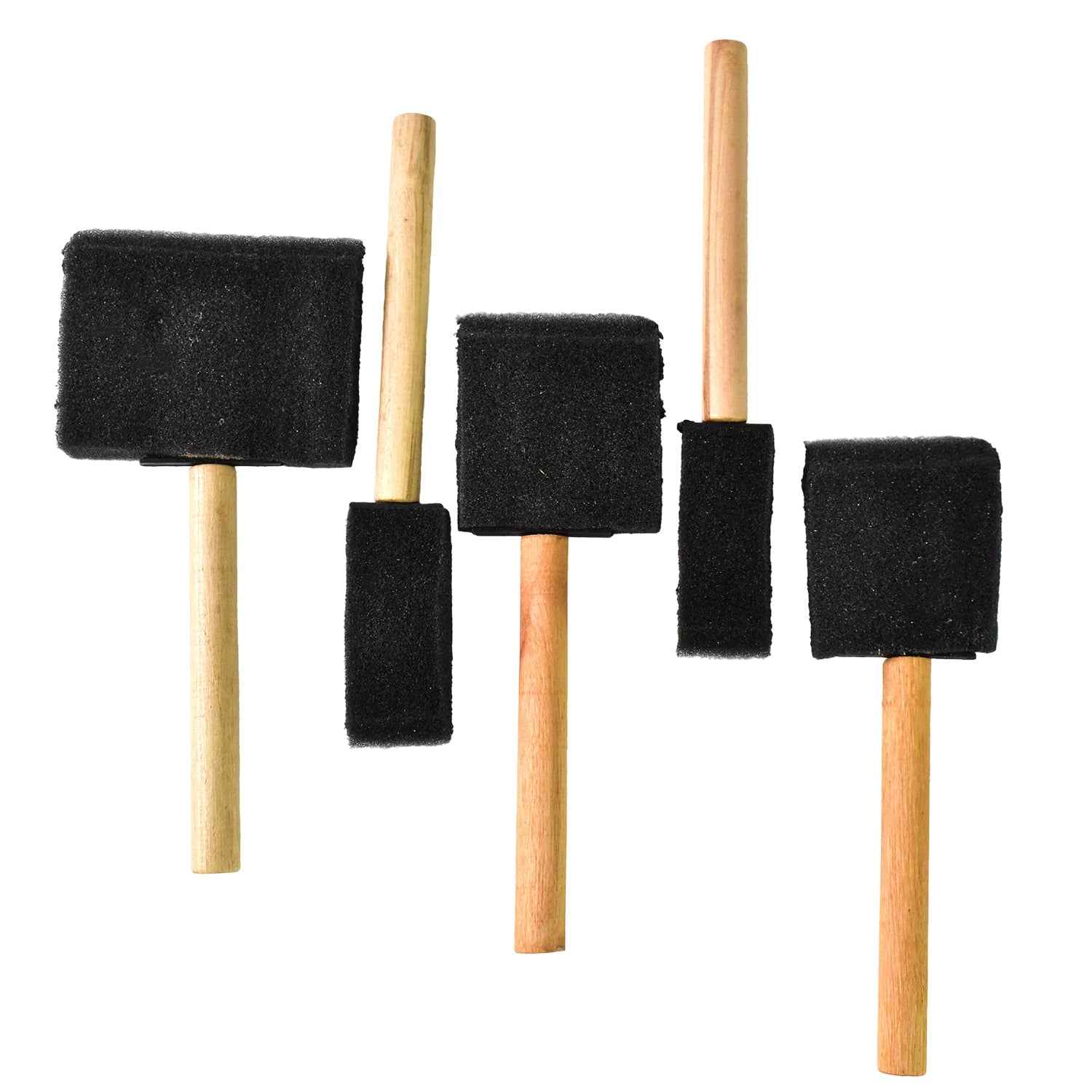 Sponge Paint Brushes – 5-Piece Set with Wooden Handles | PaintEdge