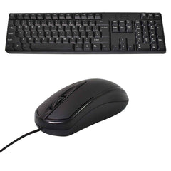 Wired Keyboard Mouse Combo – Ergonomic USB Set | Wiregenix