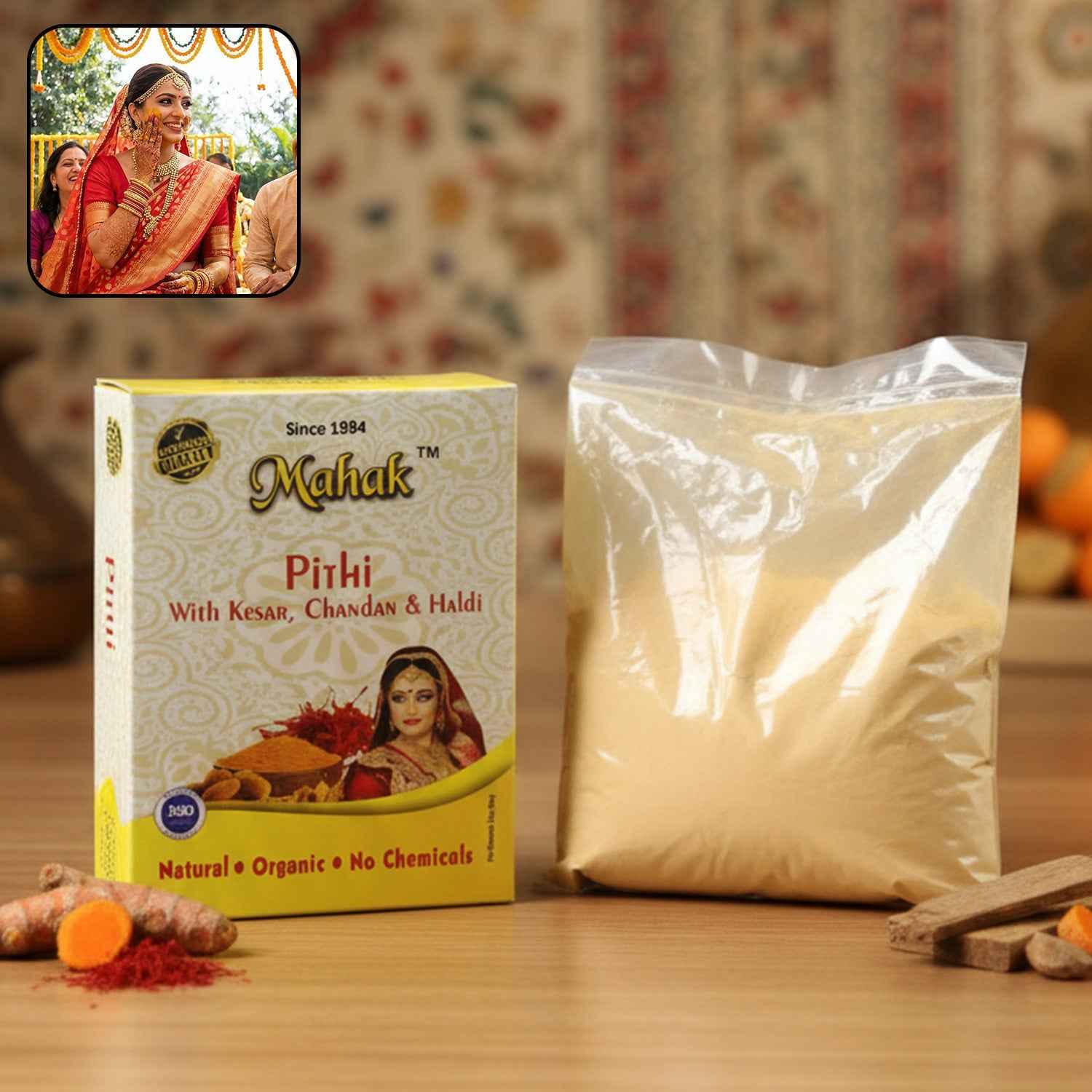 Mahak Pithi Face and Body Powder – 40 gm Natural Herbal Cleanser