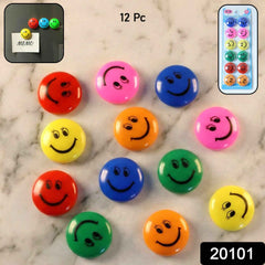 Smiley Face Magnetic Buttons Set – Strong, Colorful 12 Pc Set