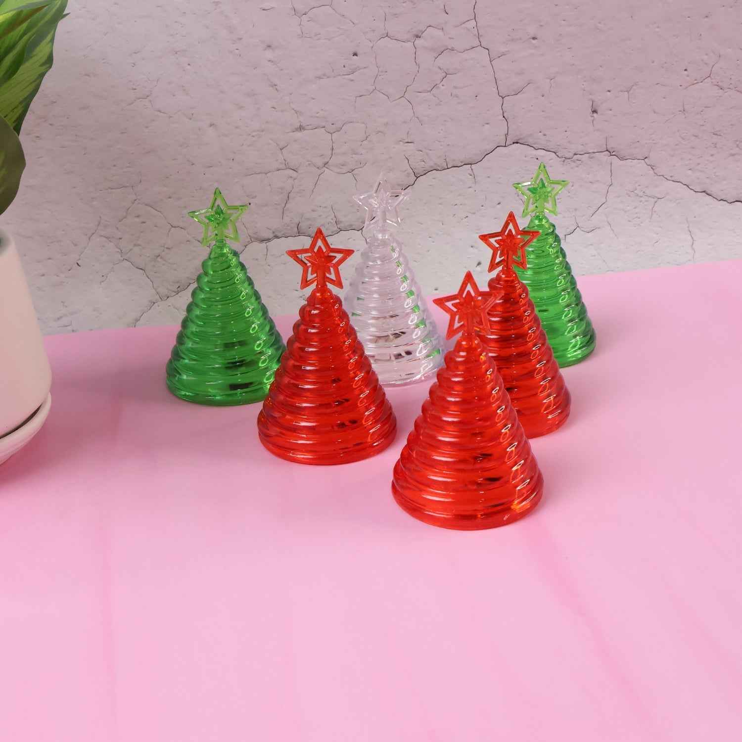 LED Christmas Tree Decorative Lights – Set of 6 Mini Battery Operated Lamps
