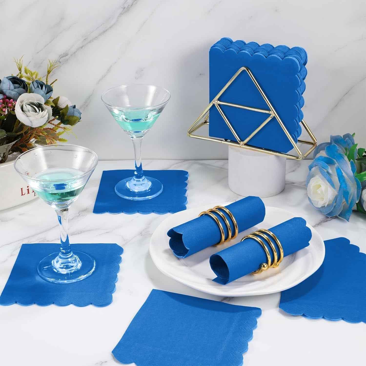 Royal Scalloped Paper Napkins – Soft 120 Pc Disposable Set