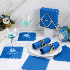 Royal Scalloped Paper Napkins – Soft 120 Pc Disposable Set