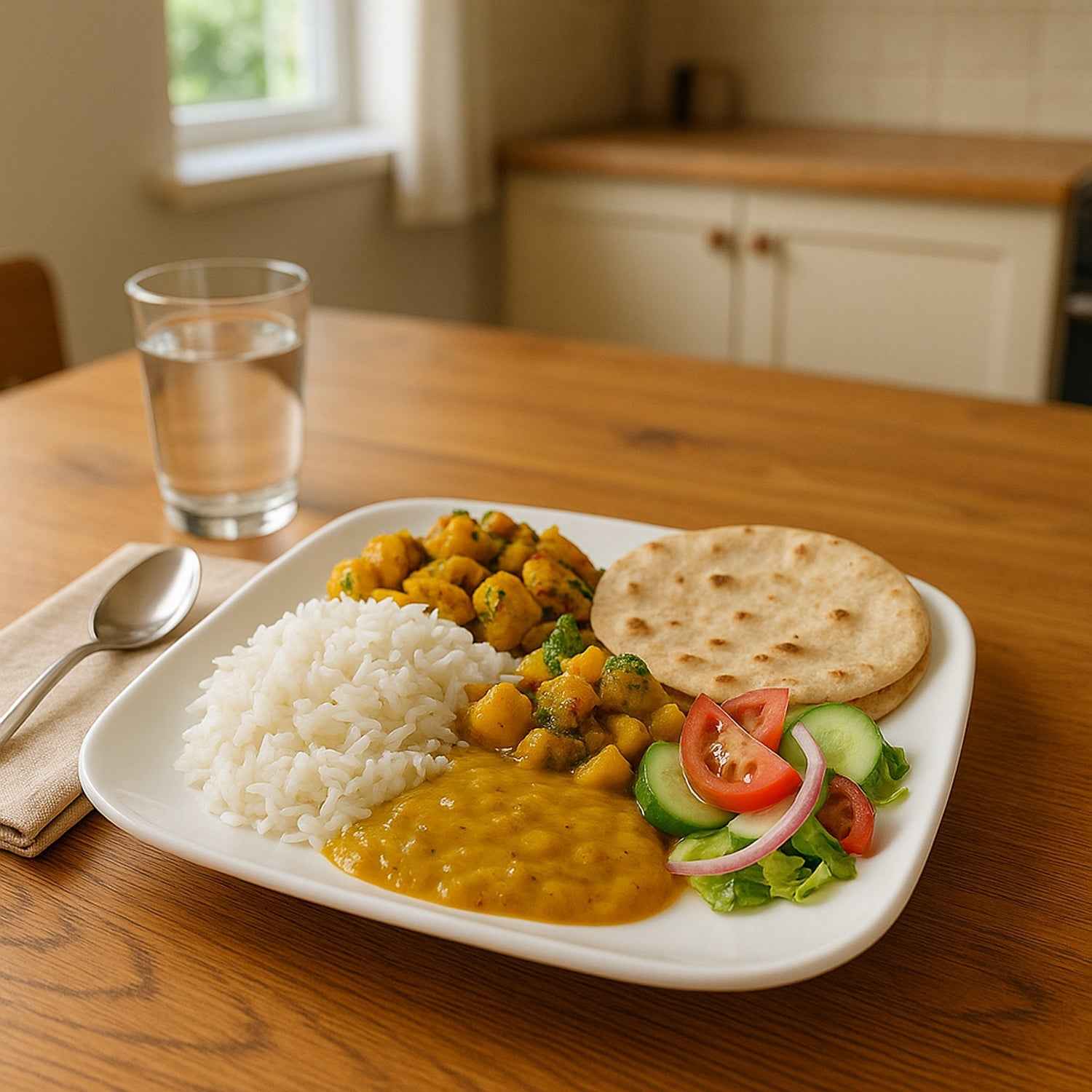 Square Dinner Plate 32 cm – Durable Elegant White Serving Plate