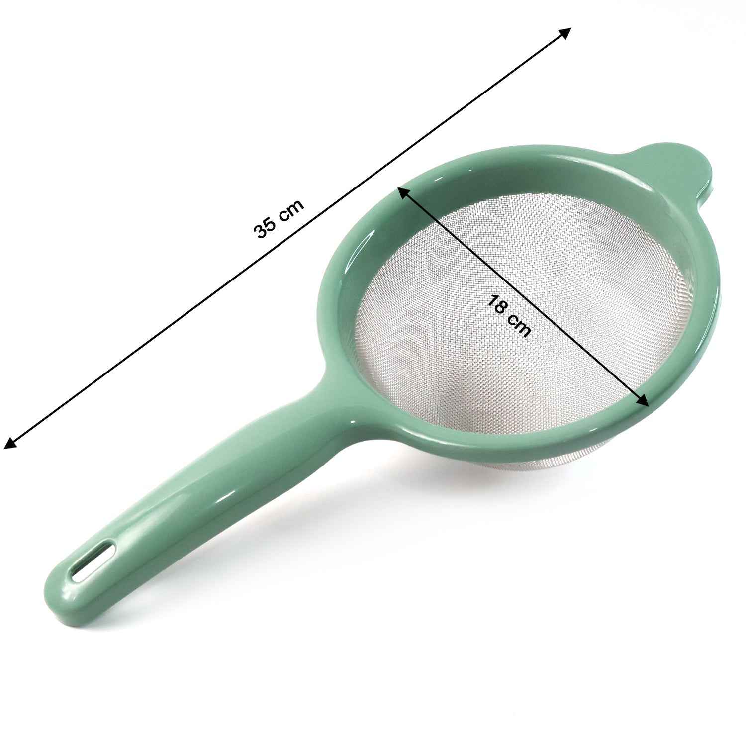 Large Kitchen Strainer – Fine Stainless-Steel Mesh with Easy-Grip