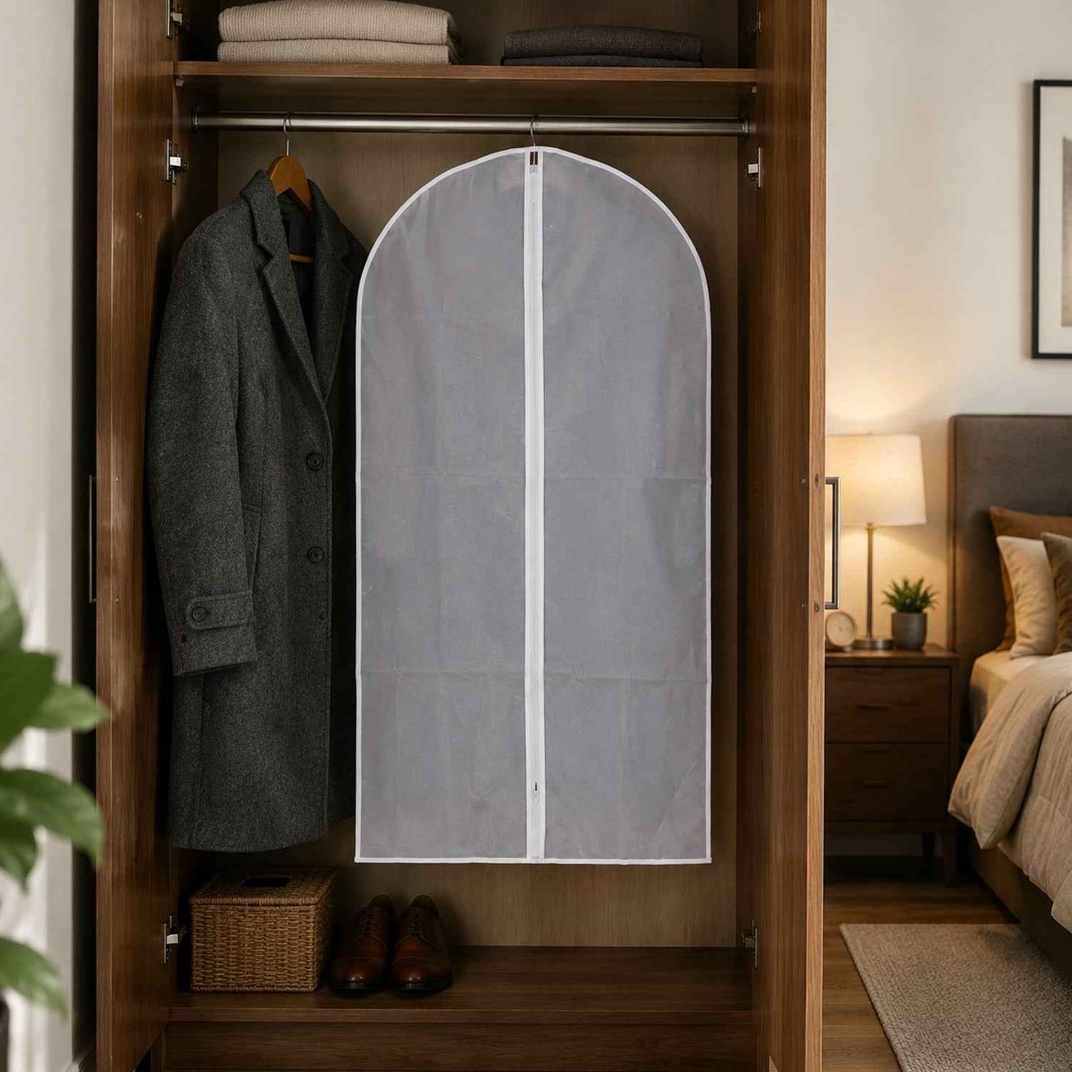 Foldable Suit Cover Ð Space-Saving Clothes Protection for Wardrobes