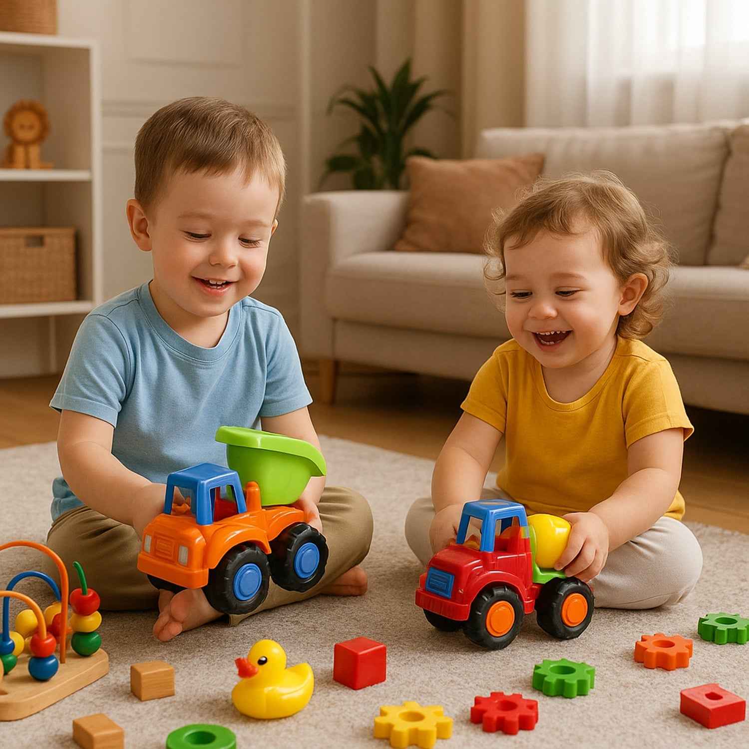 Construction Vehicle Toy Set – Durable 8-Pc Mini Trucks for Kids