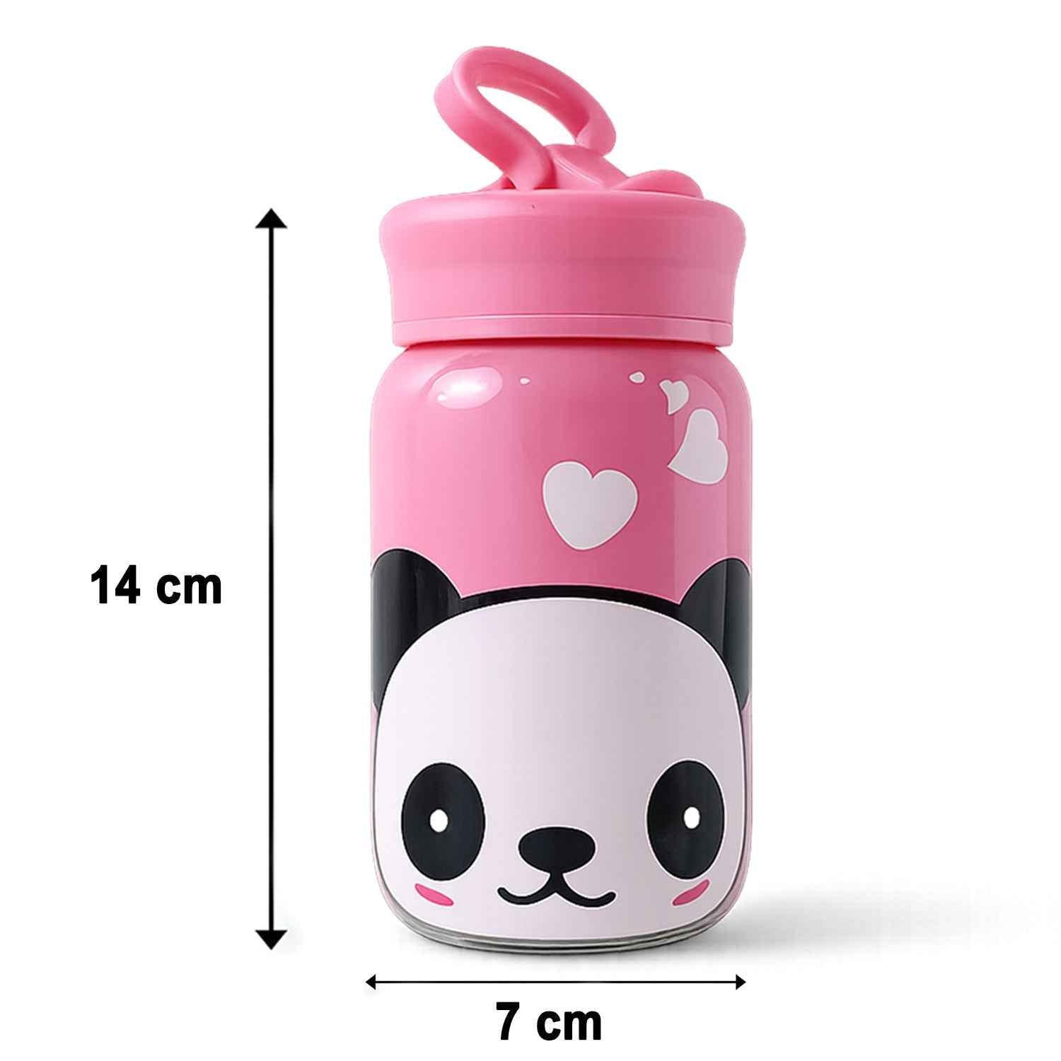 Glass Drinking Bottle Ð Durable & Cute Cartoon Design
