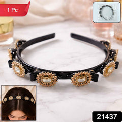 Gold Stone Studded Hair Band – Elegant Designer Accessory