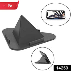 Black Pyramid Mobile Stand – 3 Adjustable Angles for Smartphones & Tablets