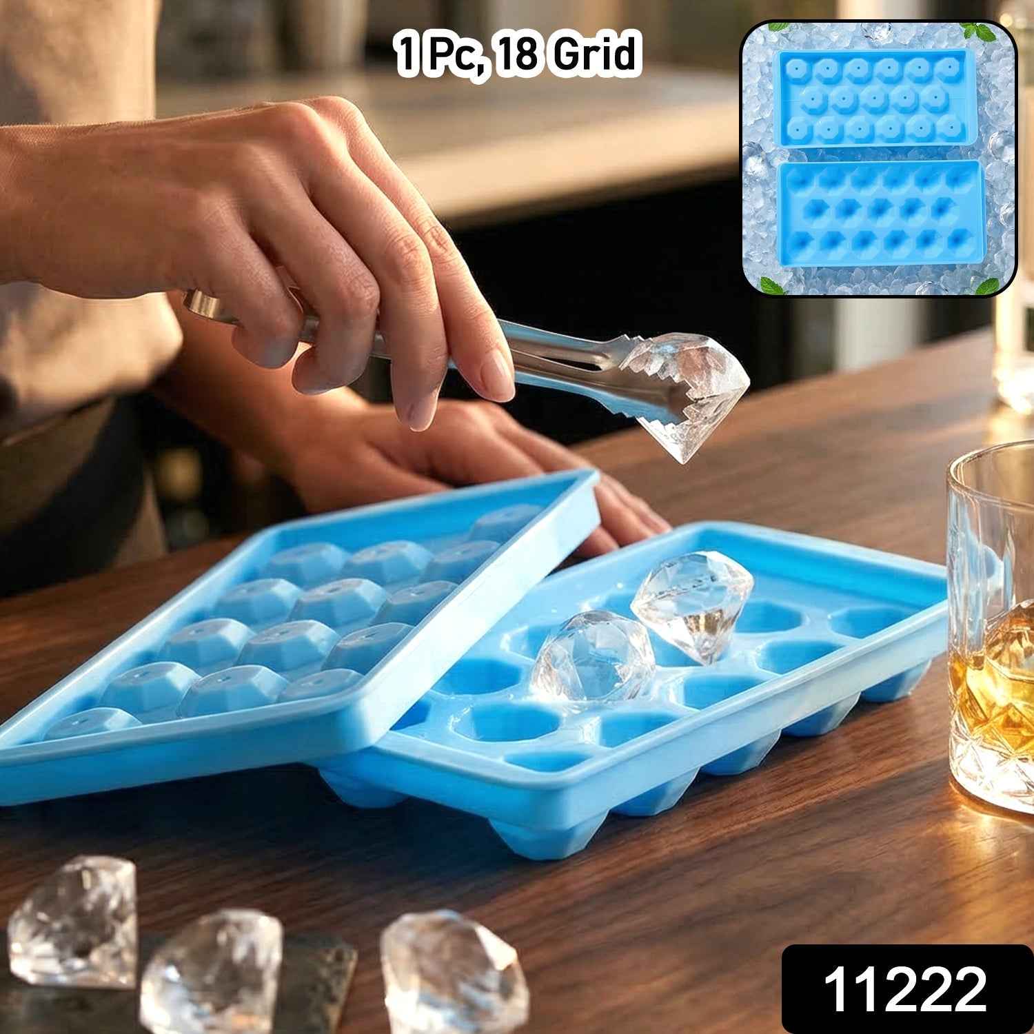 Multipurpose Ice Cube Tray – Flexible Mold for Drinks & Snacks