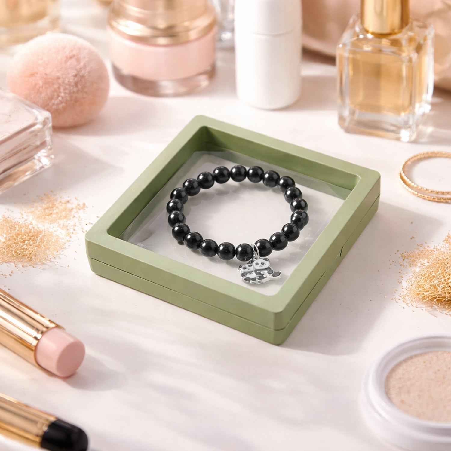 Pastel Bead Stretch Bracelet – Lightweight Charm for Girls & Women