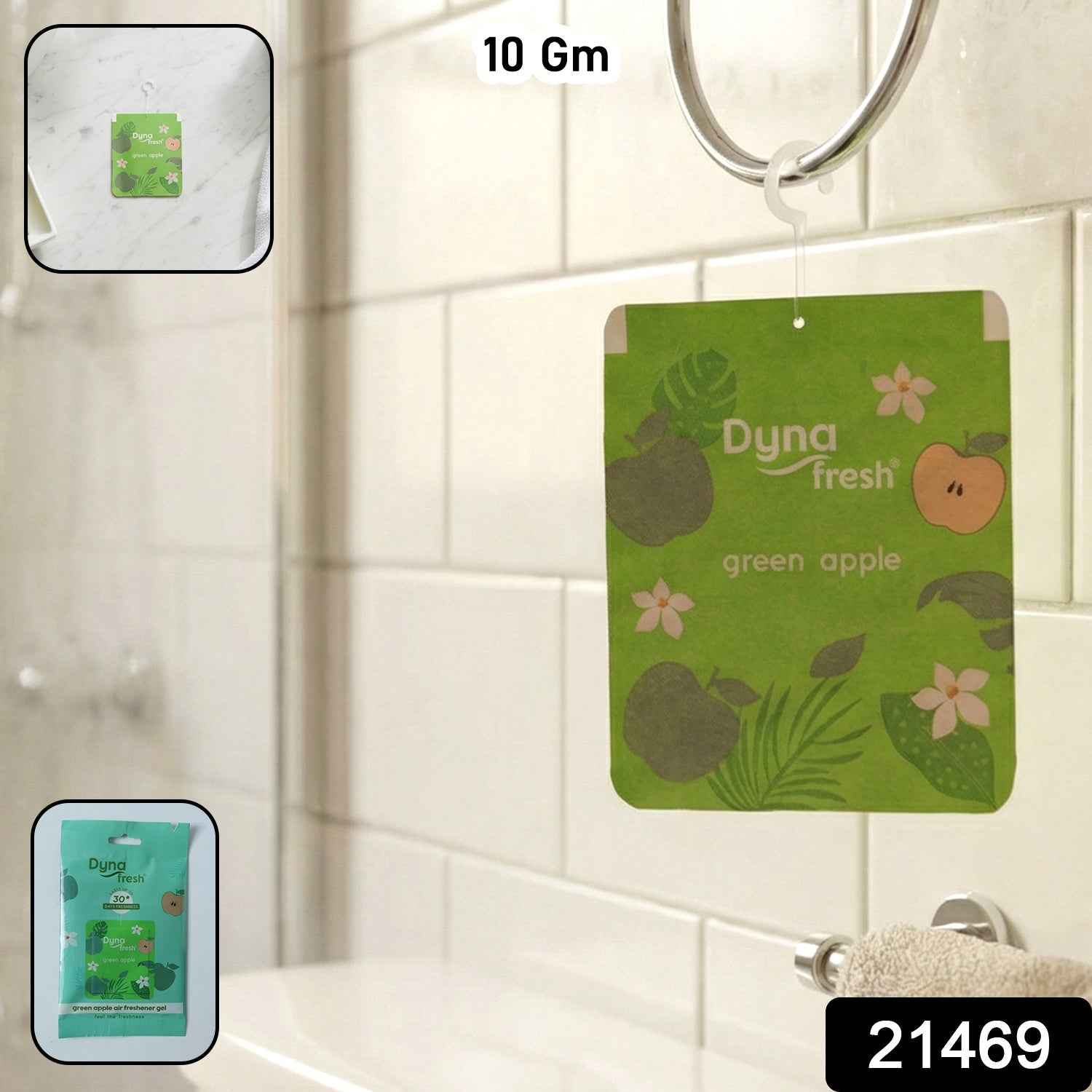 Green Apple Hanging Air Freshener Gel – Long Lasting Fruity Fragrance