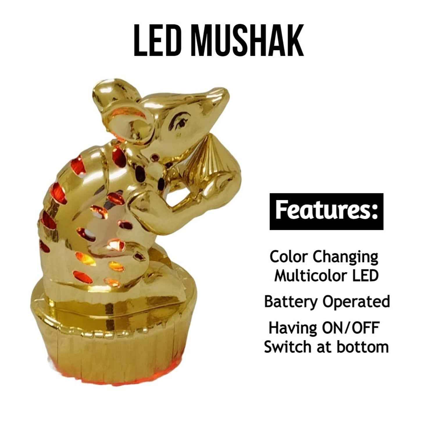 LED Mushak – Multicolour Festive Light for Ganpati | Styleva