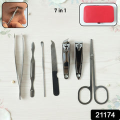 Nail care tool set neatly organized in a compact case for easy carrying
