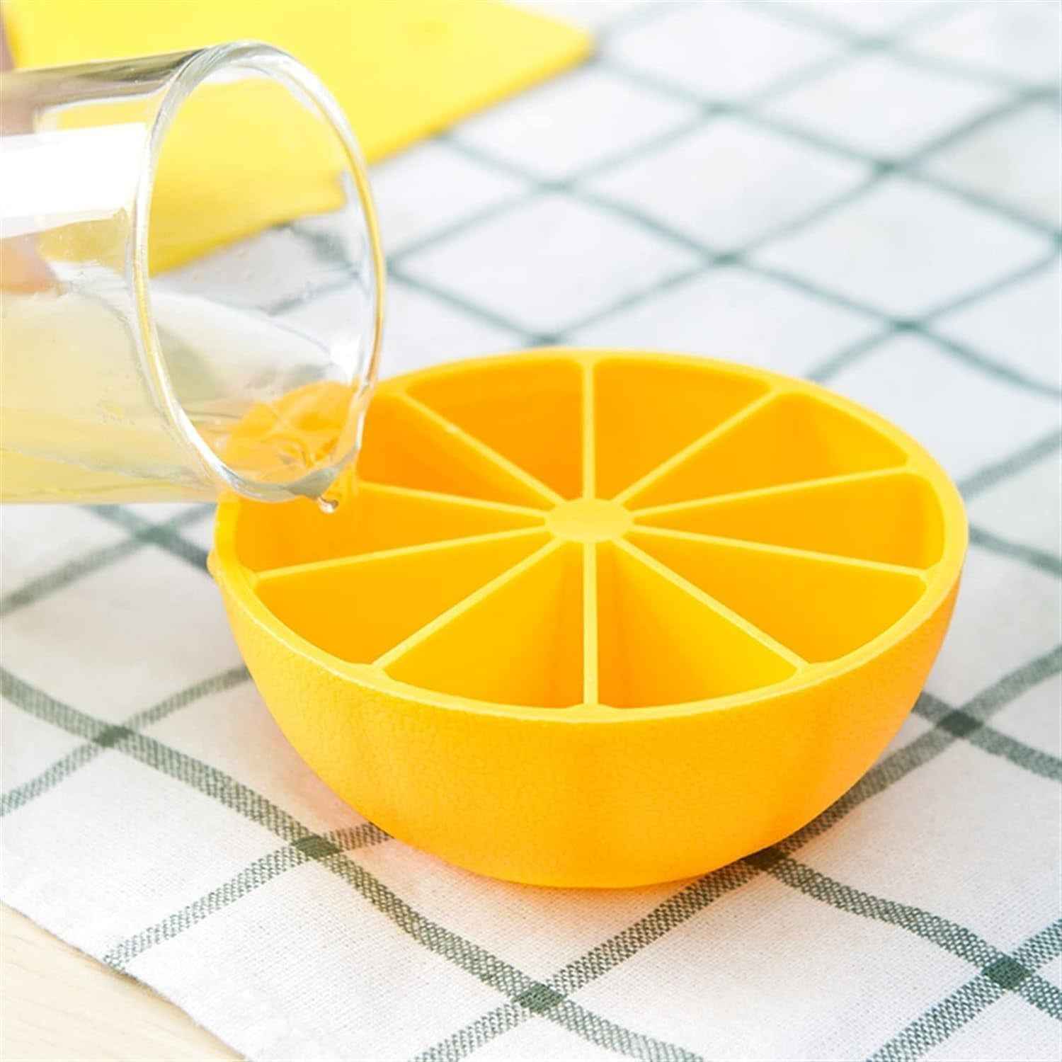 Lemon Shape Silicone Ice Cube Tray – 8-Slot Flexible Mold