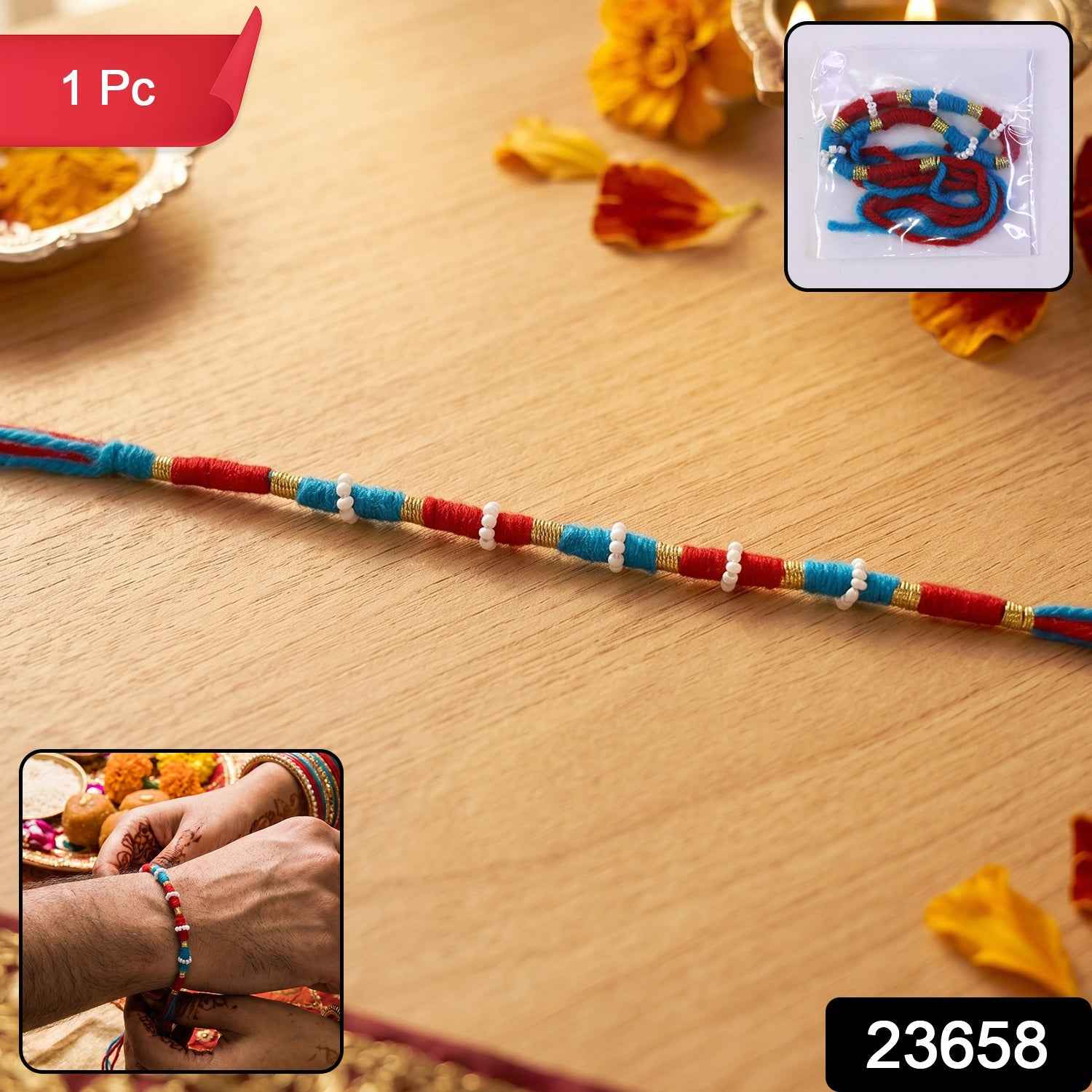 Handmade Pearl Beaded Rakhi Ð Elegant Traditional Gifting