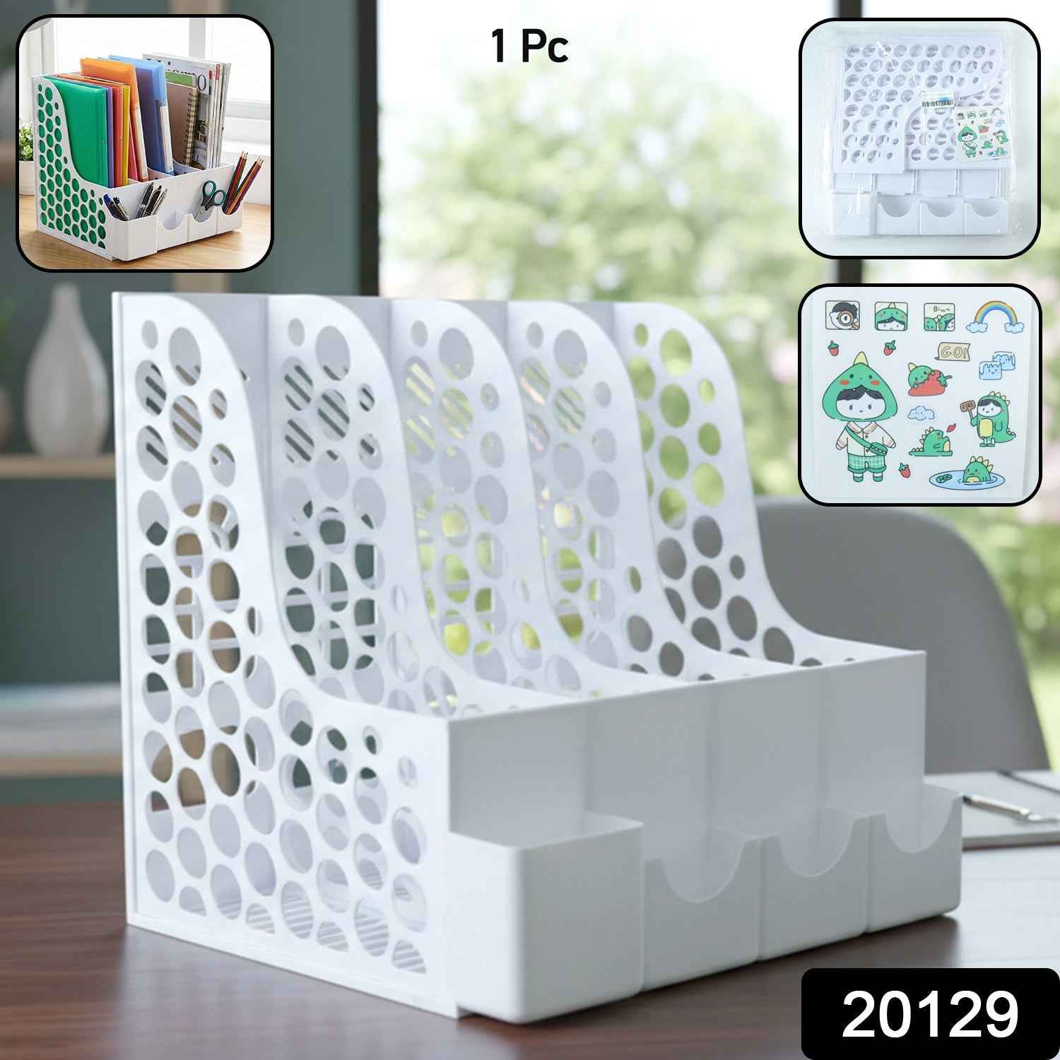 Desk Organizer File Holder – Vertical Multipurpose Workspace Storage