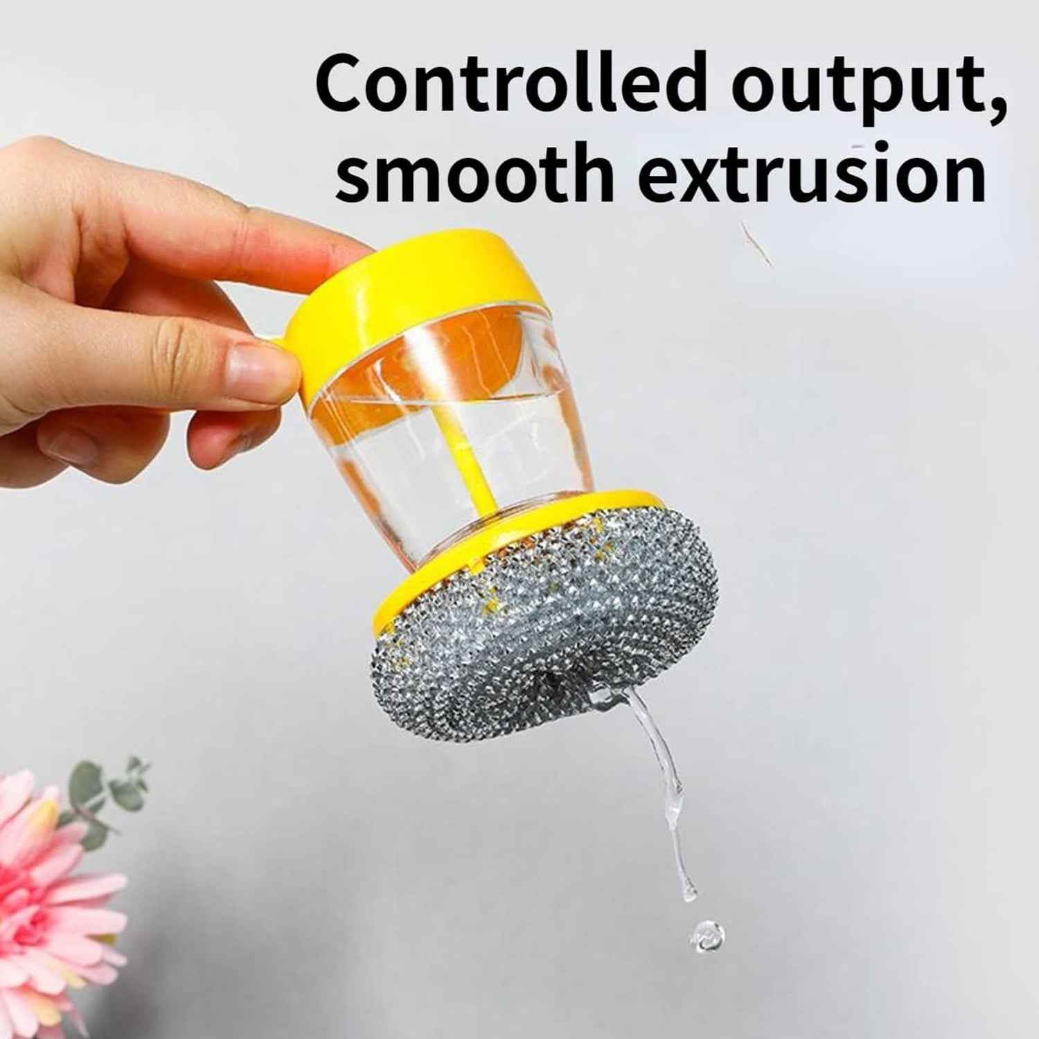 Soap Dispenser with Scrub – Ergonomic Kitchen Cleaning | VelvetBubbles
