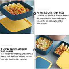 Stackable Lunch Box – Green Double-Layer Tiffin | Lunchie Bunchie