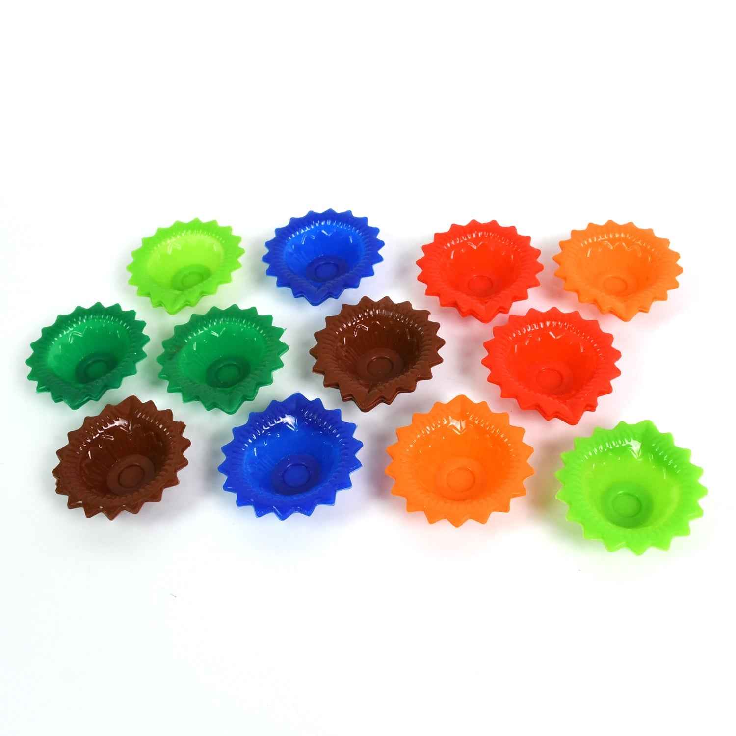 Silicone Diwali Diya – Colourful Reusable Set (12 Pcs) | Giftoiza
