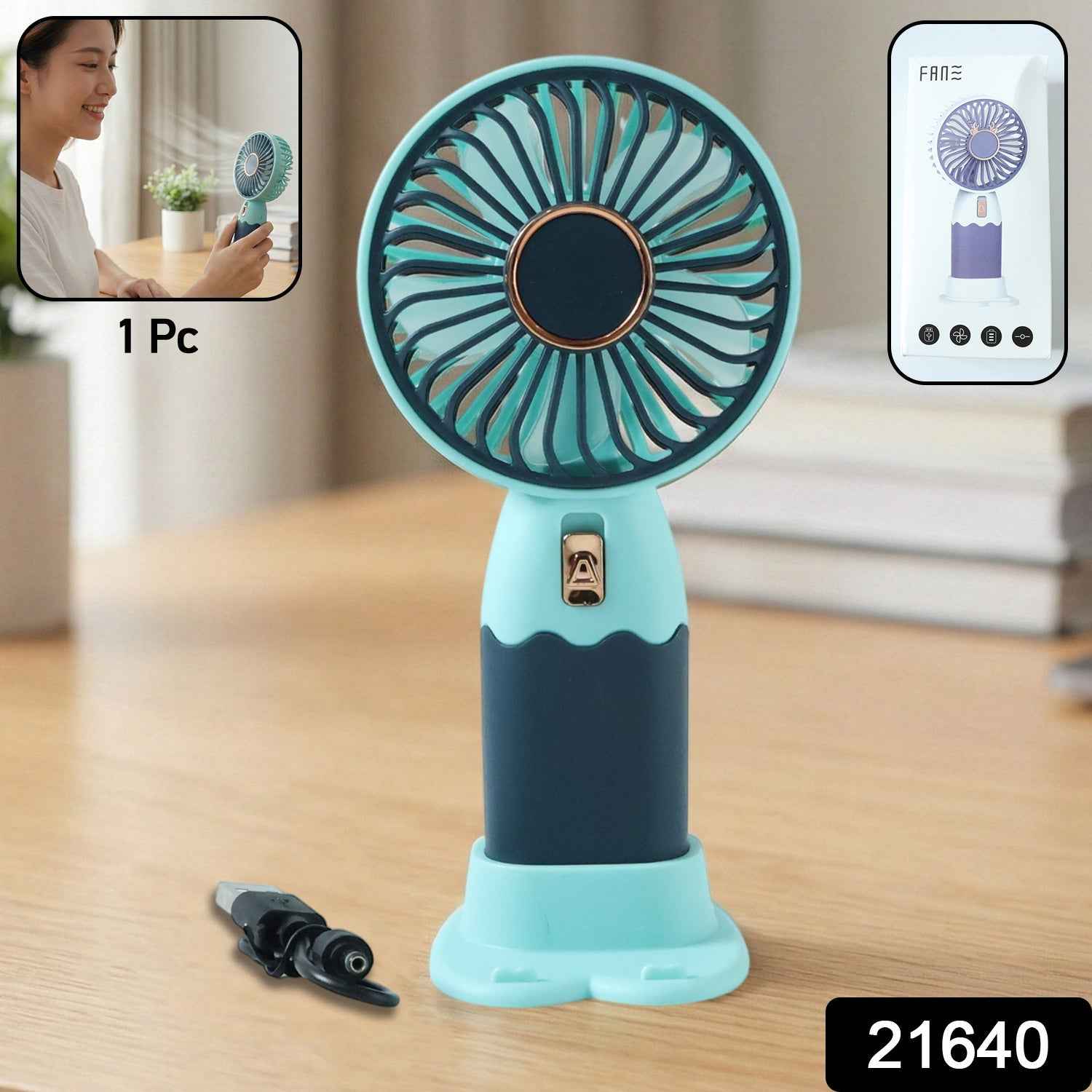 Rechargeable Portable Handheld Mini Fan – USB Charging with Stand