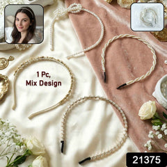 Pearl Beaded Designer Hair Band – Elegant Party Headband