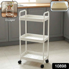 3 Layer Rolling Storage Trolley – Space-Saving Multipurpose Organizer