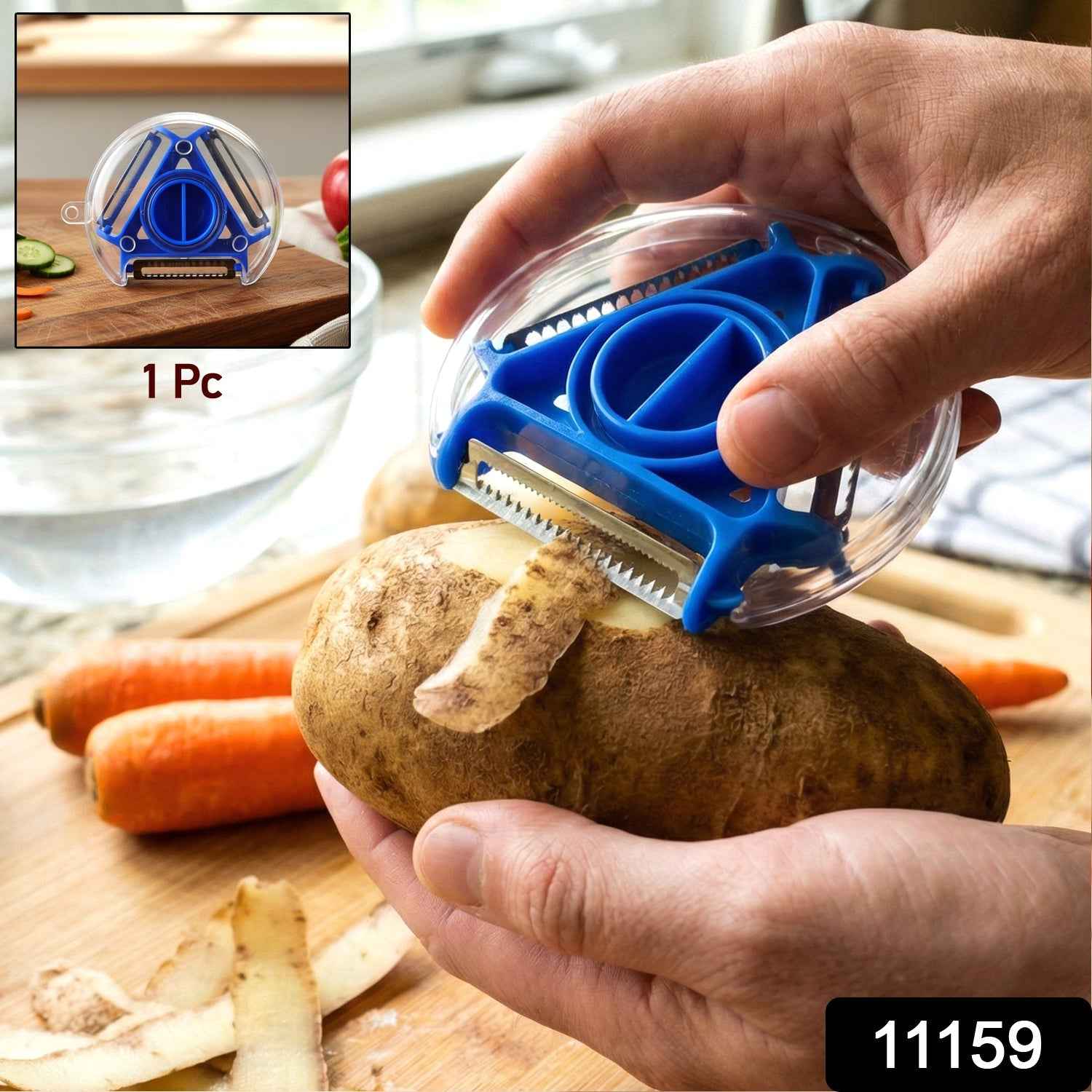 Kitchen Peeler 3-in-1 – Versatile Peeling, Slicing & Julienne Cutter
