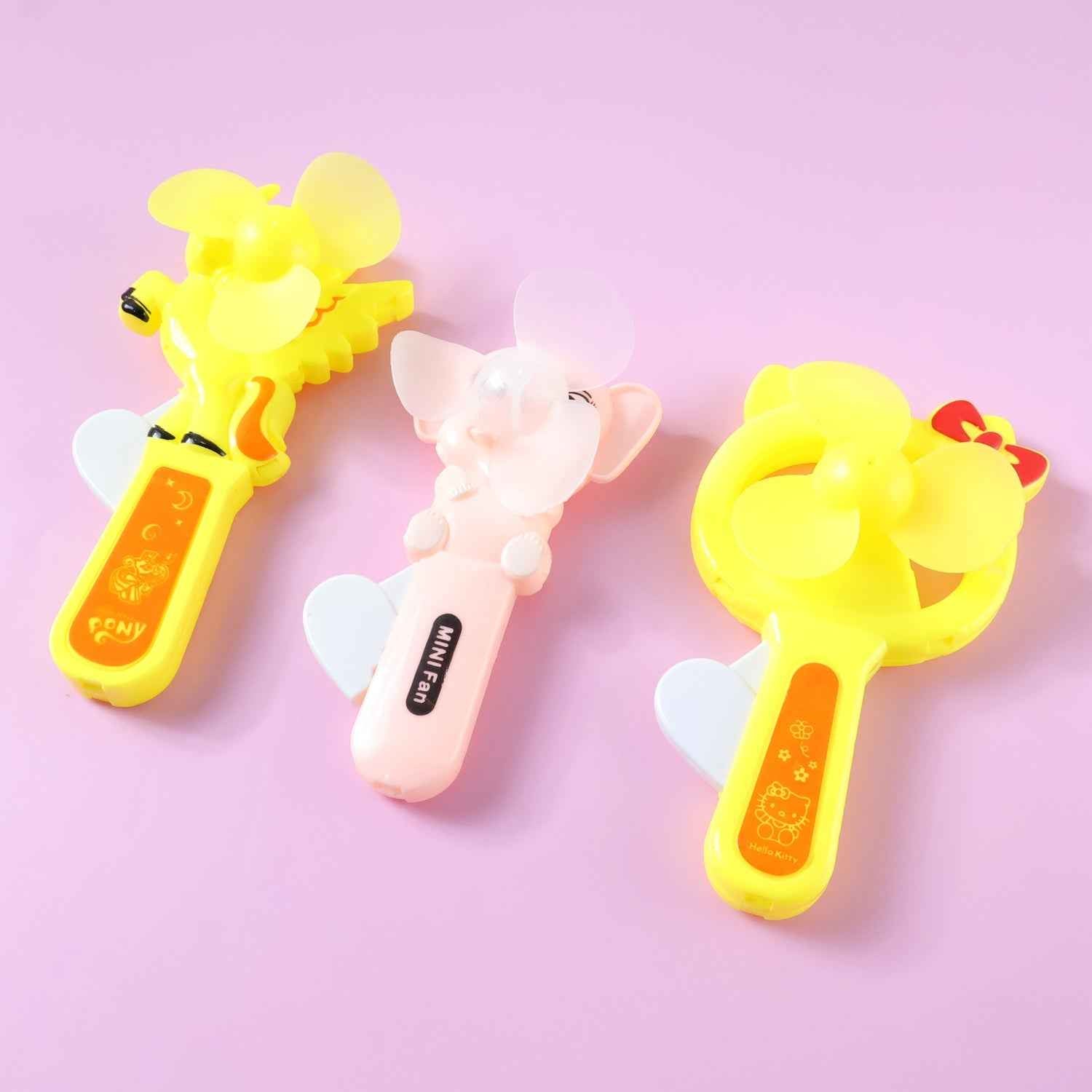 Hand Press Mini Fan Toy – Portable Cartoon Cooling for Kids
