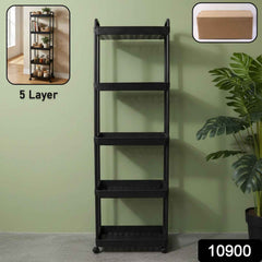 5 Layer Rolling Storage Rack – Multipurpose Mobile Organizer
