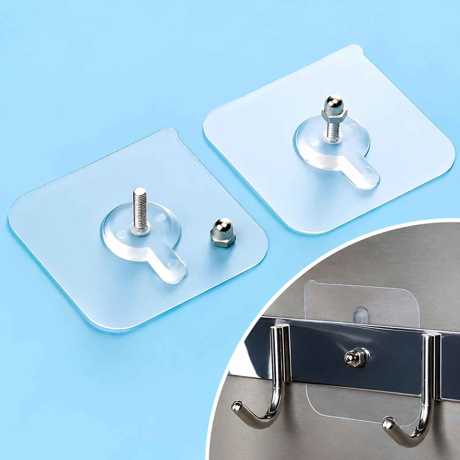 Adhesive Plastic Wall Hooks Ð Strong Hold & Reusable 10 Pc Set