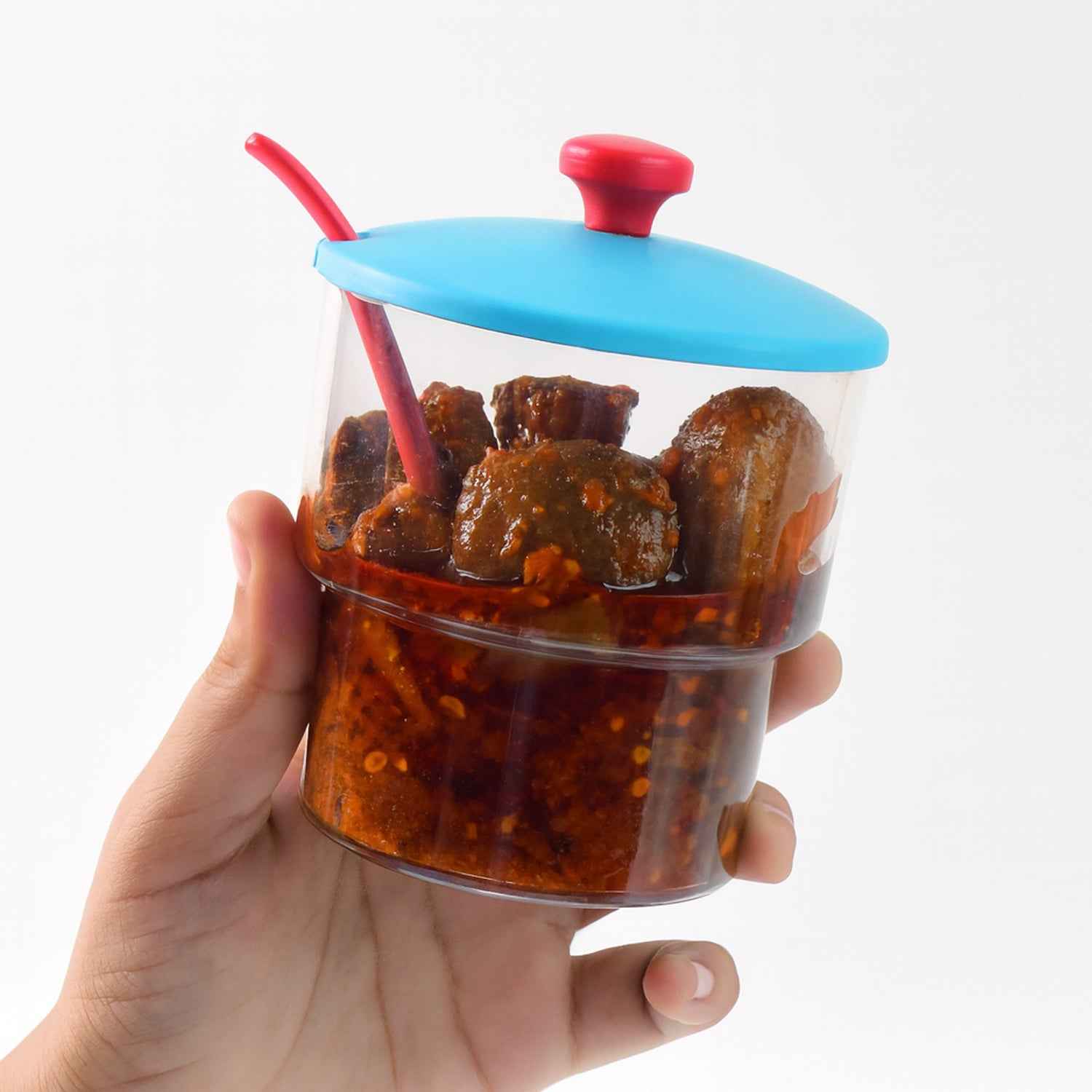 Pickle, Salt & Pepper Storage Set – Airtight Plastic Containers with Stand