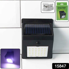 Solar Powered LED Wall Light – Motion Sensor Outdoor Security Lamp