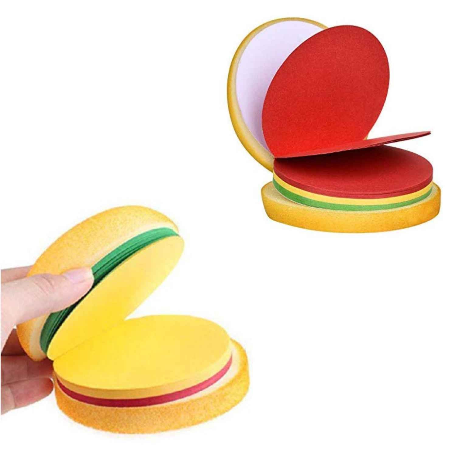 Burger Shaped Sticky Notes – Multicolor Unique Memo Pads | Foloria