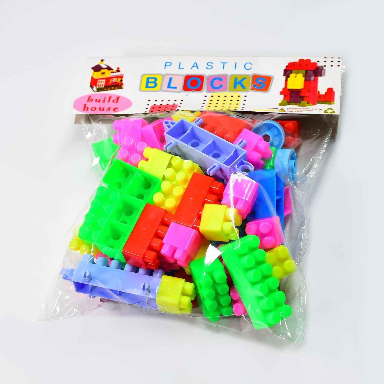 Kids' Block Set – 60 Pcs Multicolor Learning Bricks | Little Blocks
